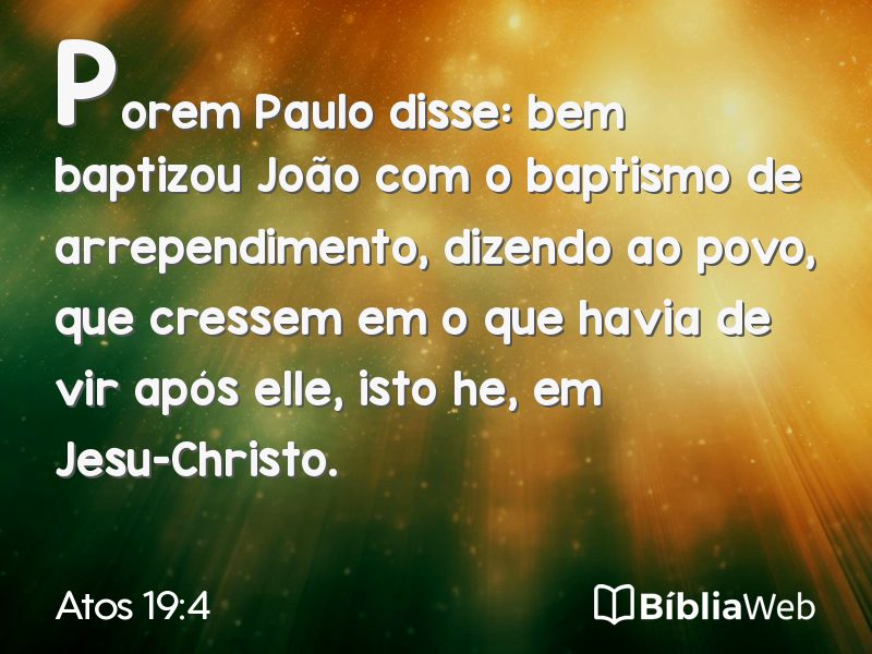 Atos 19:4 em imagem para compartilhar