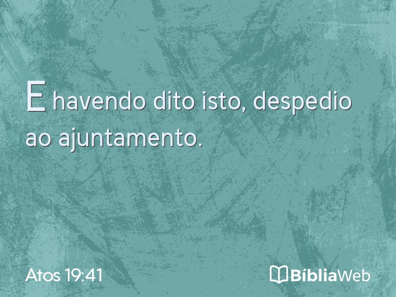 Atos 19:41 em imagem para compartilhar