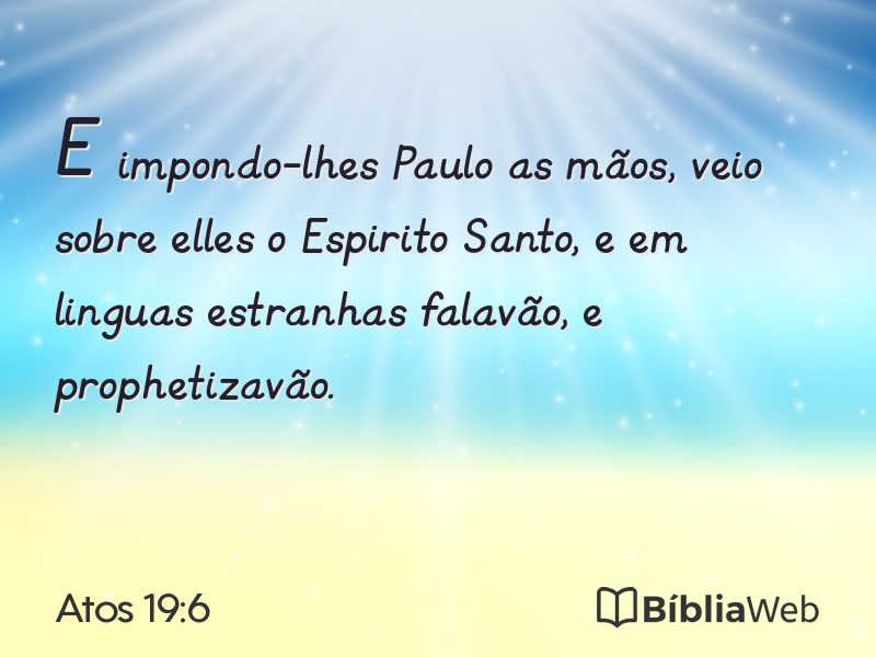Atos 19:6 em imagem para compartilhar