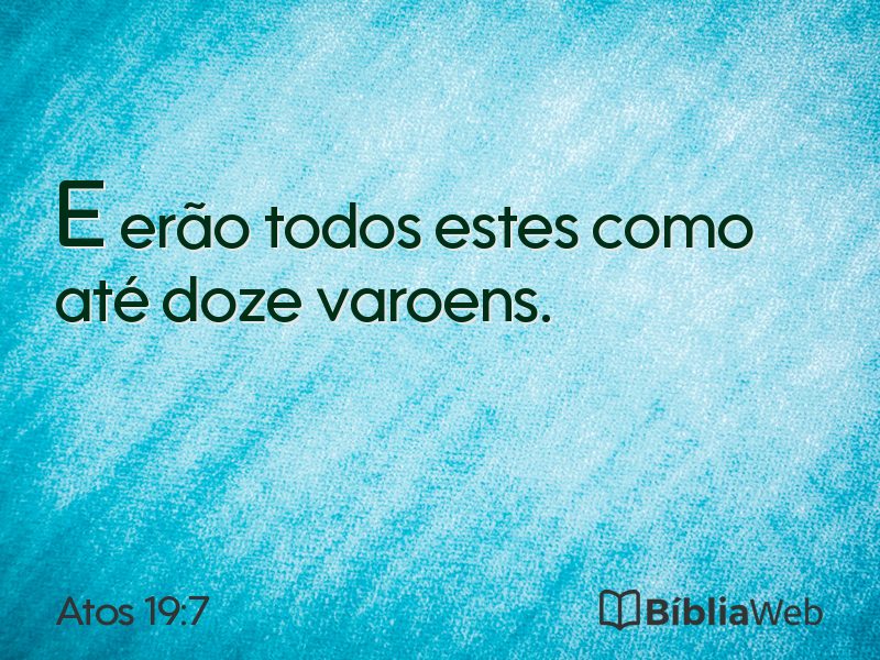 Atos 19:7 em imagem para compartilhar