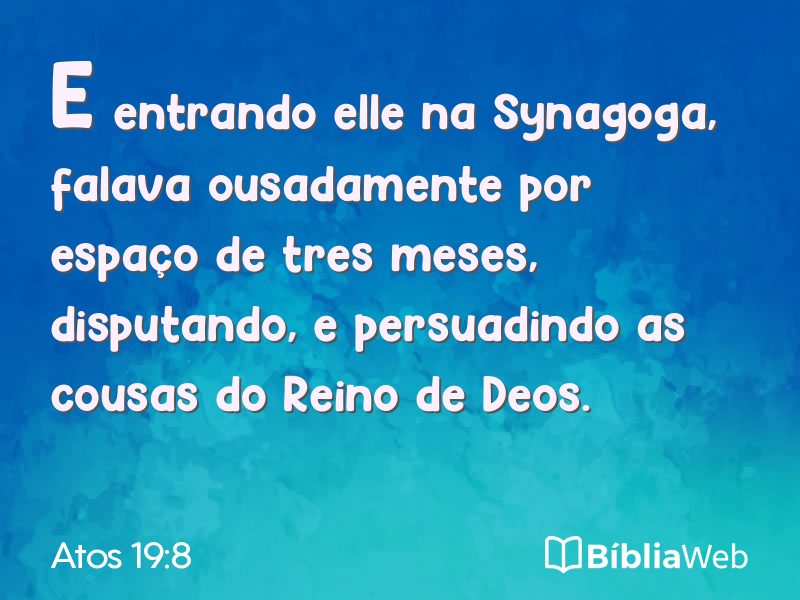 Atos 19:8 em imagem para compartilhar