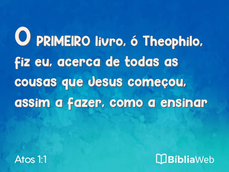 Atos 1:1 em imagem para compartilhar