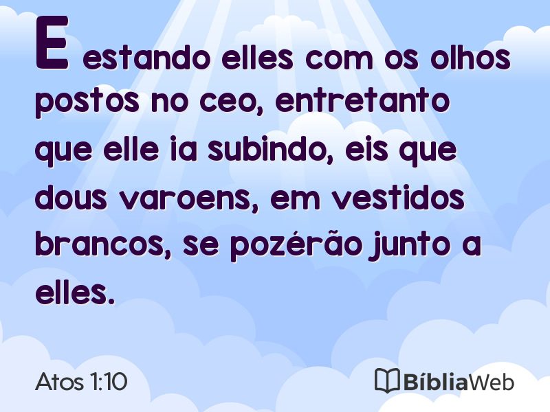 Atos 1:10 em imagem para compartilhar