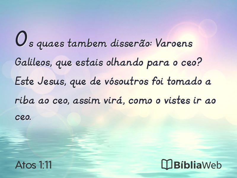 Atos 1:11 em imagem para compartilhar