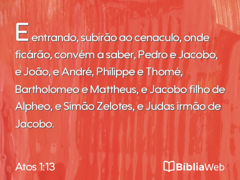 Atos 1:13 em imagem para compartilhar