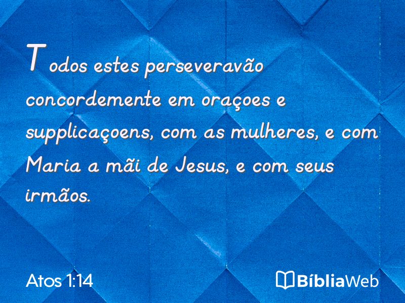 Atos 1:14 em imagem para compartilhar