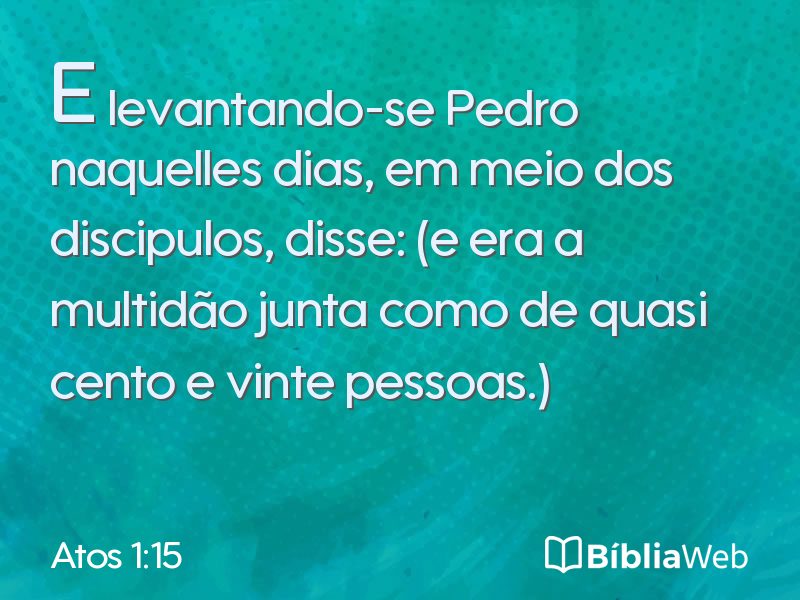 Atos 1:15 em imagem para compartilhar