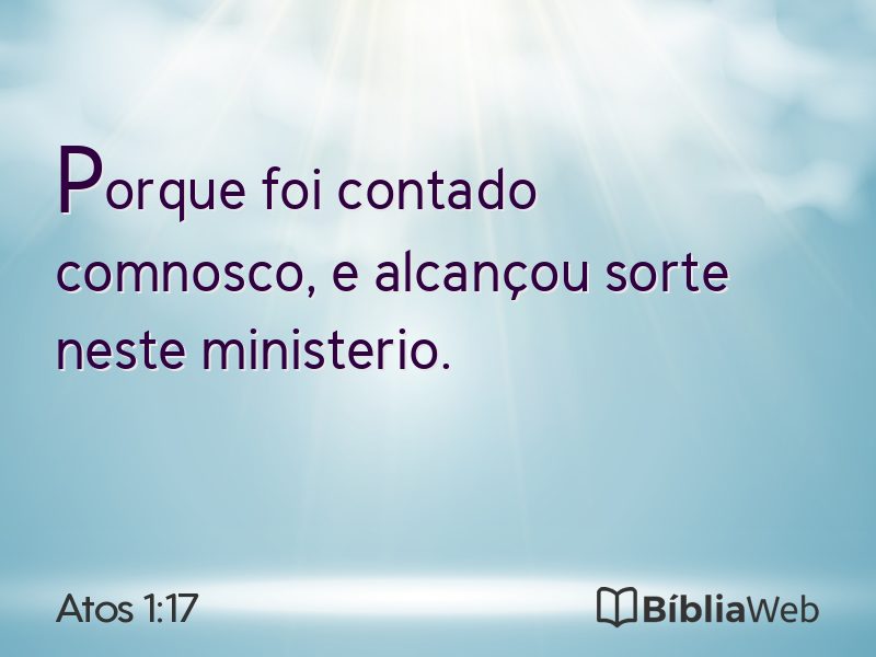 Atos 1:17 em imagem para compartilhar