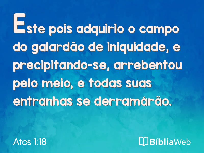 Atos 1:18 em imagem para compartilhar