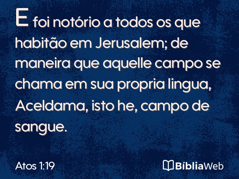 Atos 1:19 em imagem para compartilhar