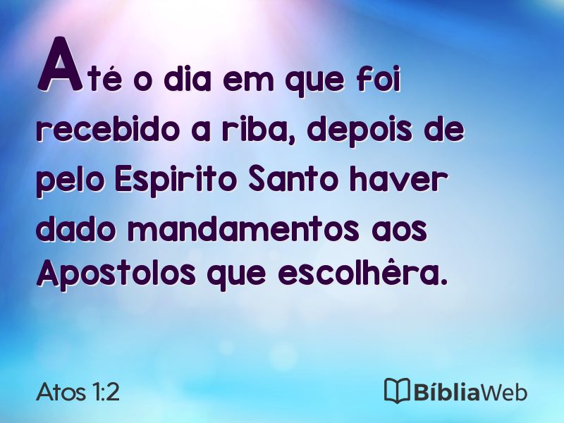 Atos 1:2 em imagem para compartilhar