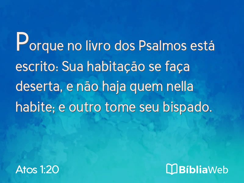 Atos 1:20 em imagem para compartilhar