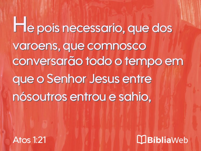 Atos 1:21 em imagem para compartilhar