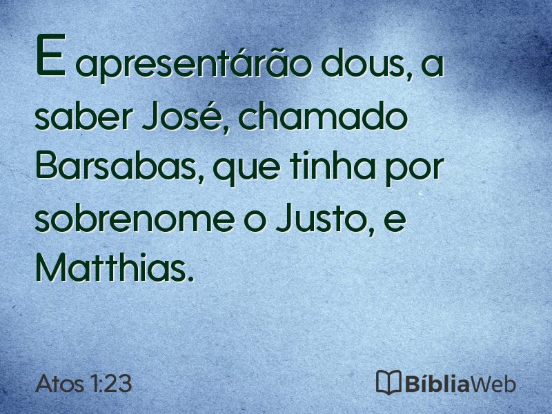 Atos 1:23 em imagem para compartilhar