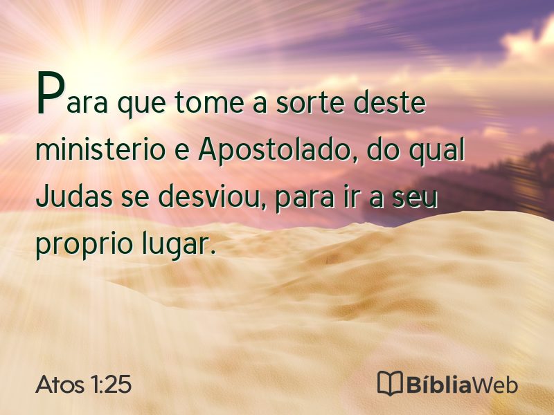Atos 1:25 em imagem para compartilhar