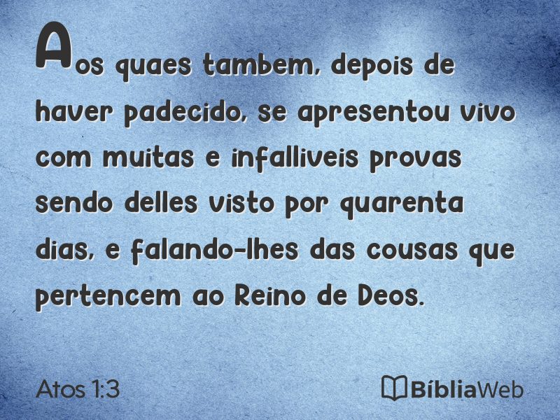 Atos 1:3 em imagem para compartilhar