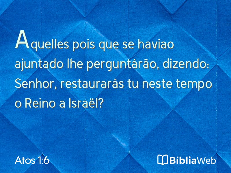 Atos 1:6 em imagem para compartilhar