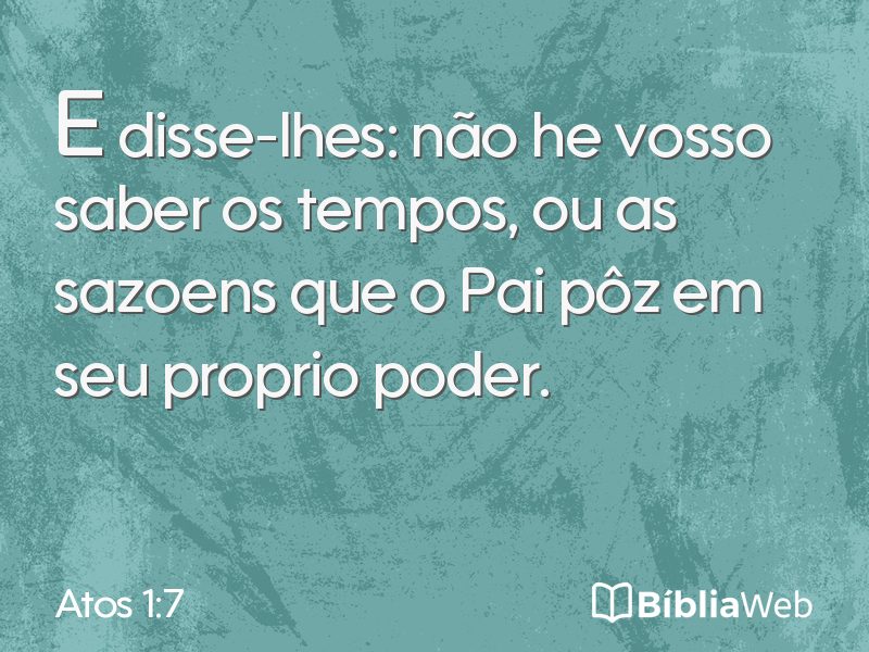 Atos 1:7 em imagem para compartilhar