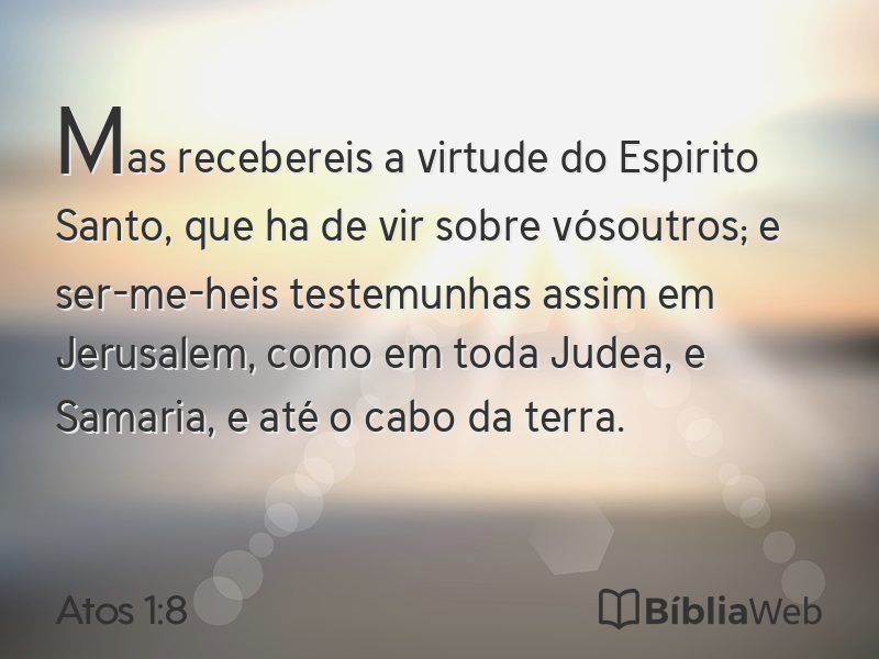 Atos 1:8 em imagem para compartilhar