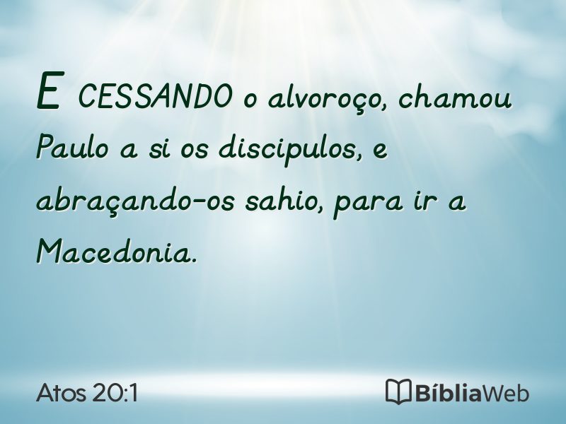 Atos 20:1 em imagem para compartilhar