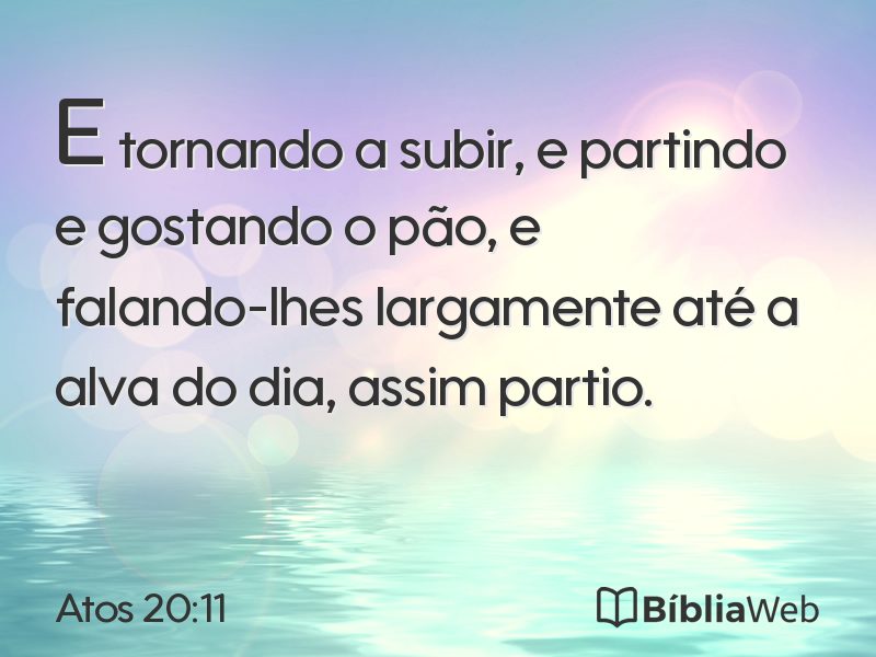 Atos 20:11 em imagem para compartilhar