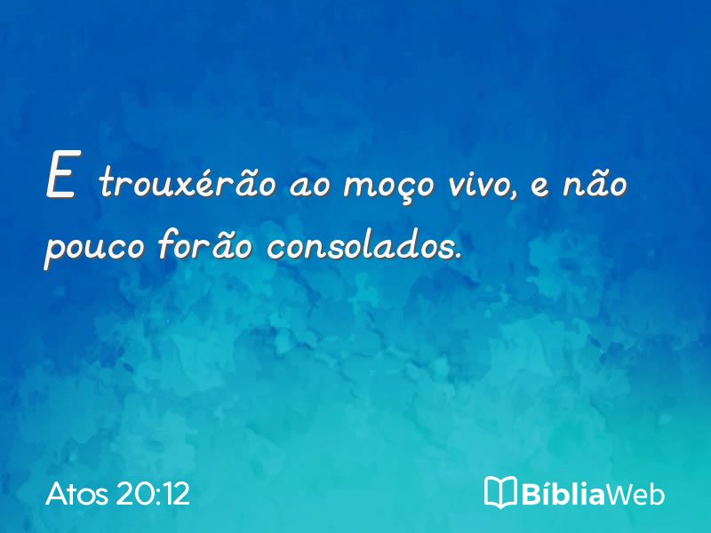 Atos 20:12 em imagem para compartilhar