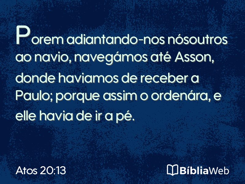 Atos 20:13 em imagem para compartilhar