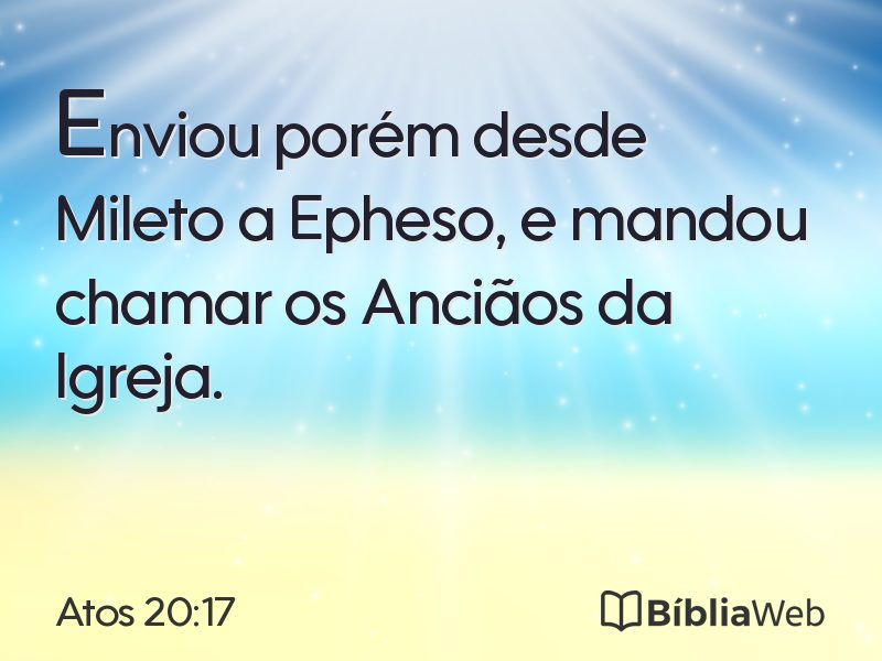 Atos 20:17 em imagem para compartilhar