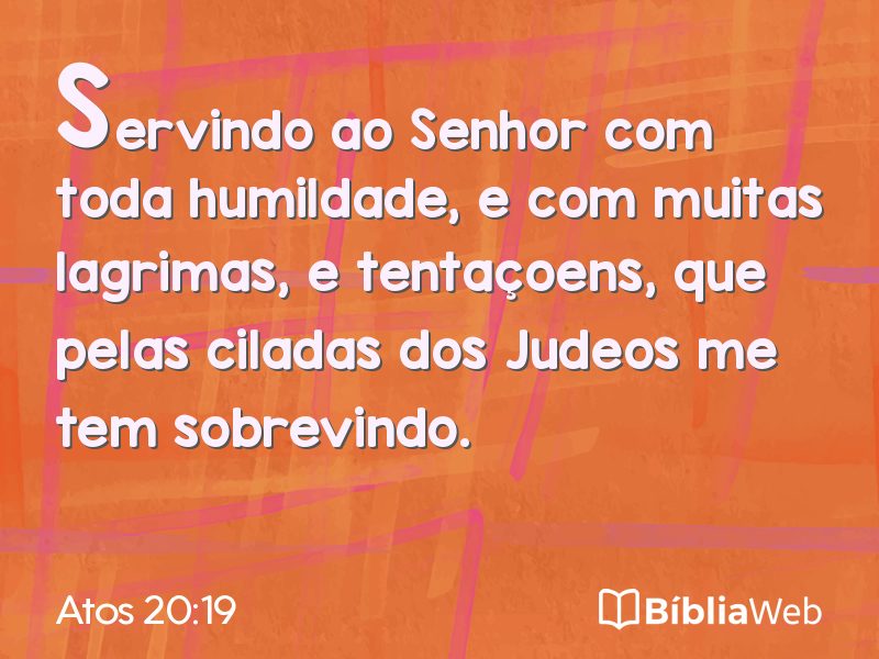 Atos 20:19 em imagem para compartilhar