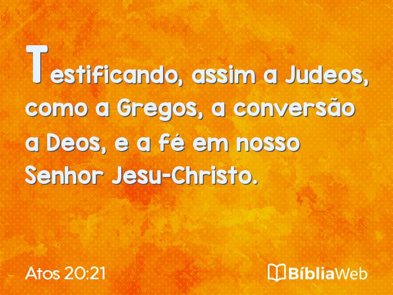 Atos 20:21 em imagem para compartilhar