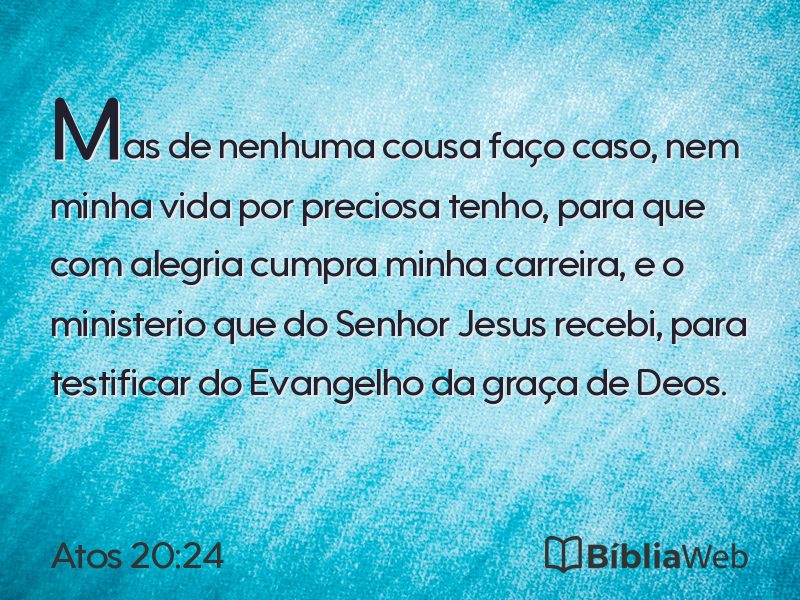 Atos 20:24 em imagem para compartilhar