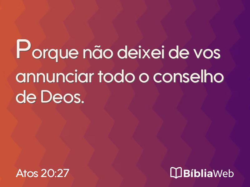 Atos 20:27 em imagem para compartilhar
