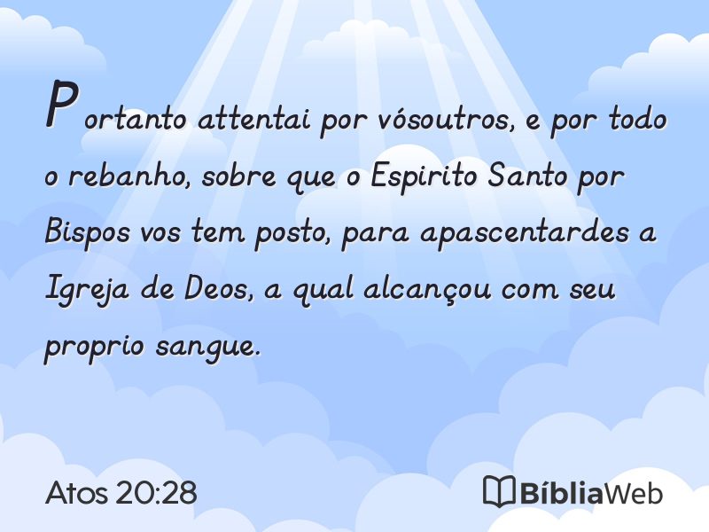 Atos 20:28 em imagem para compartilhar