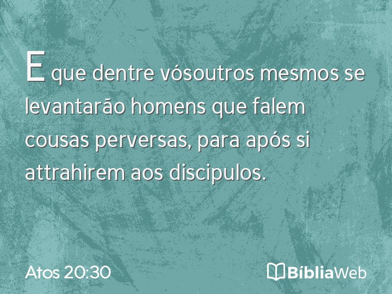 Atos 20:30 em imagem para compartilhar