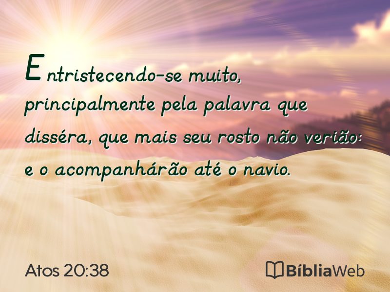Atos 20:38 em imagem para compartilhar