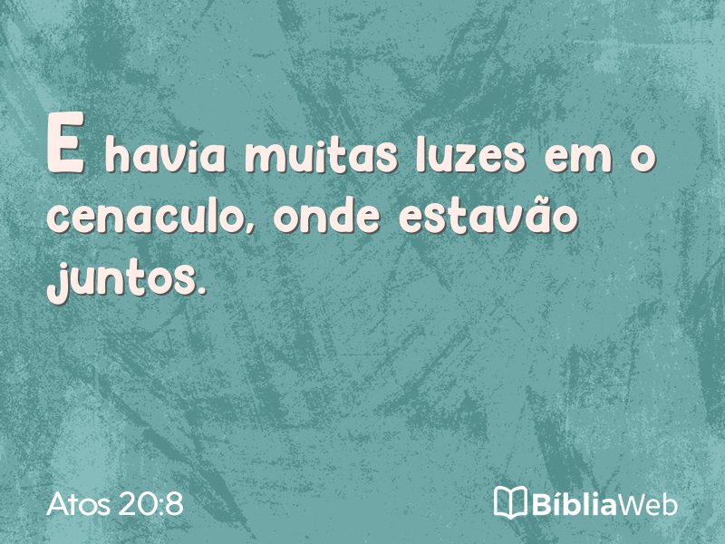Atos 20:8 em imagem para compartilhar