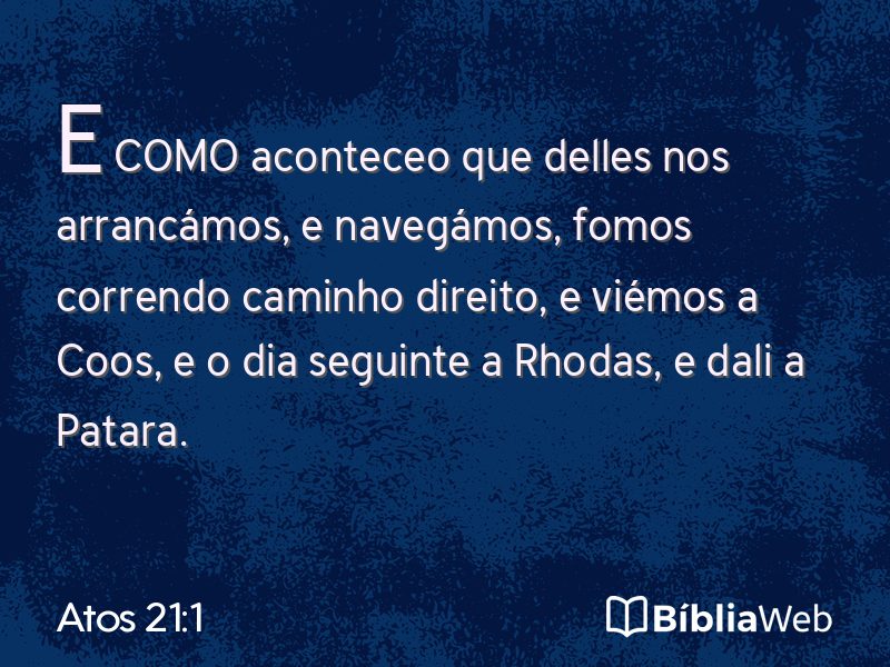 Atos 21:1 em imagem para compartilhar