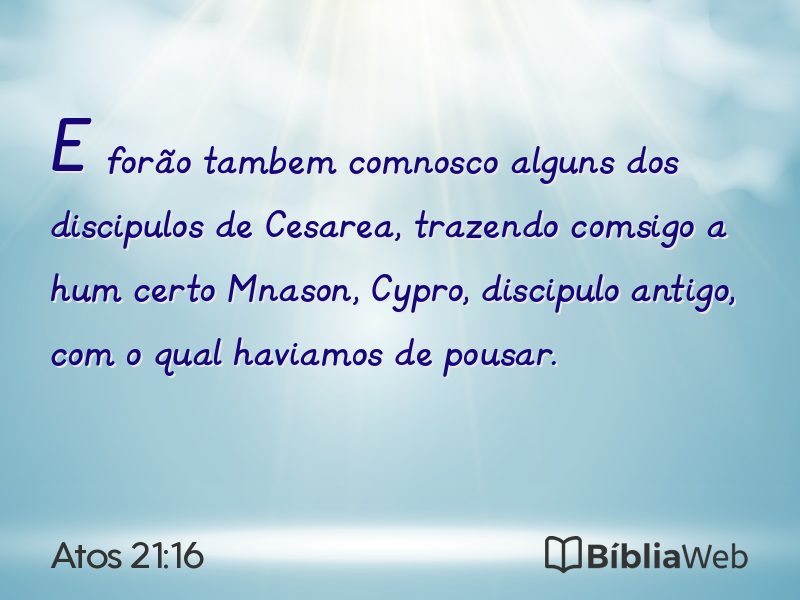 Atos 21:16 em imagem para compartilhar