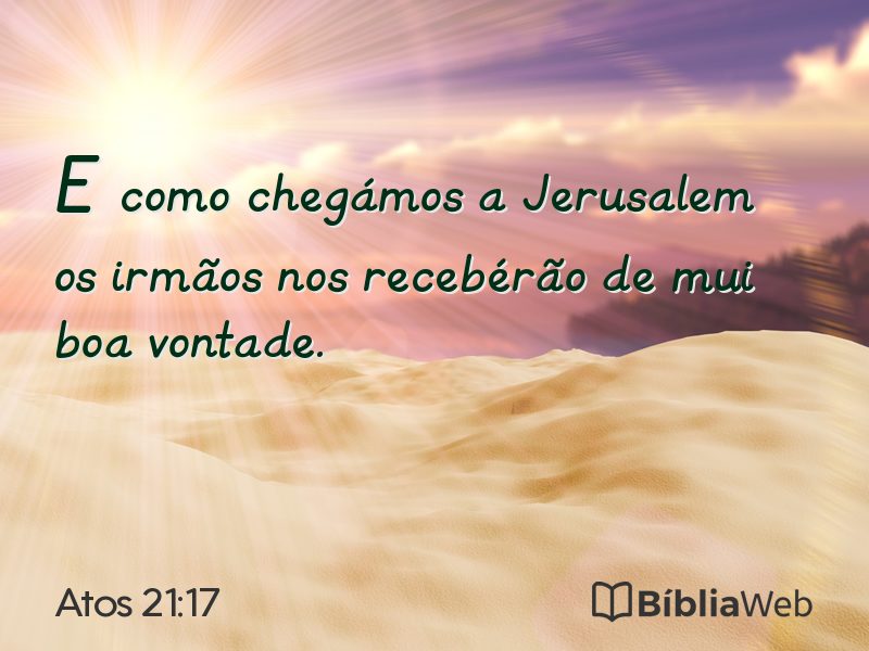 Atos 21:17 em imagem para compartilhar