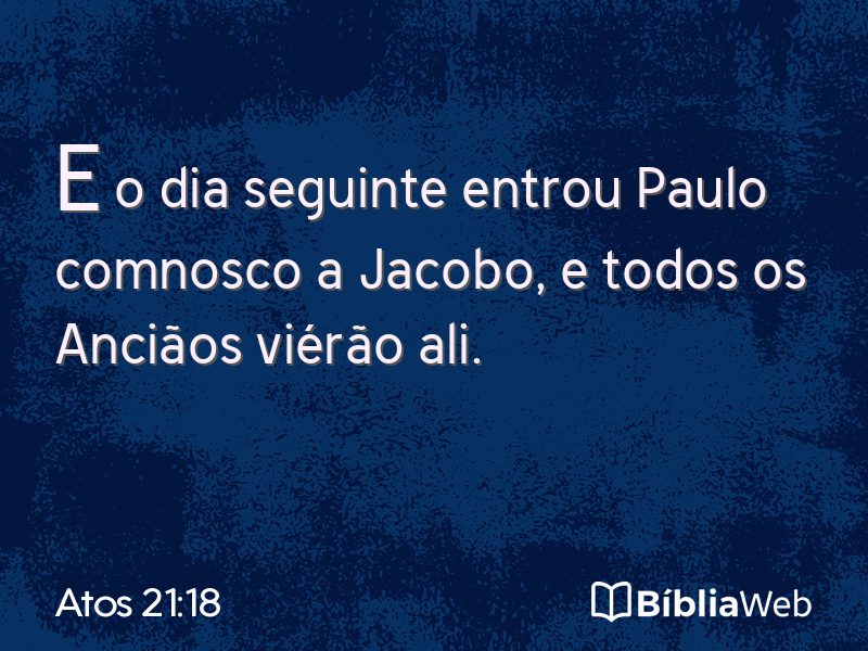 Atos 21:18 em imagem para compartilhar