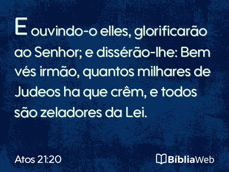 Atos 21:20 em imagem para compartilhar