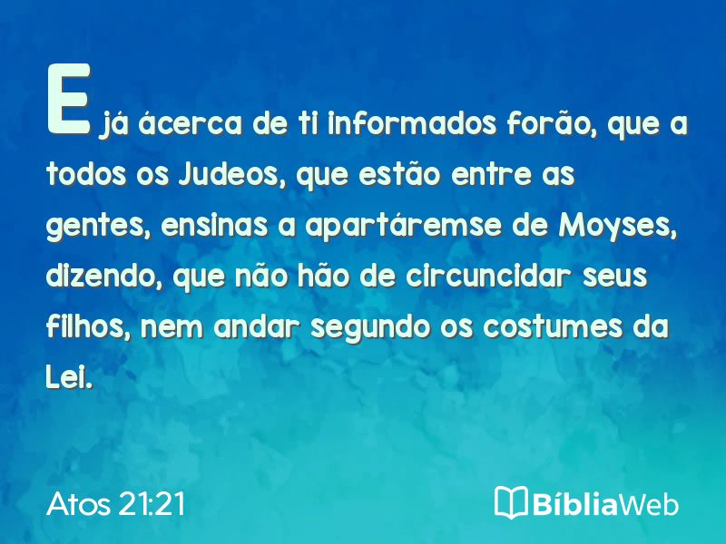 Atos 21:21 em imagem para compartilhar