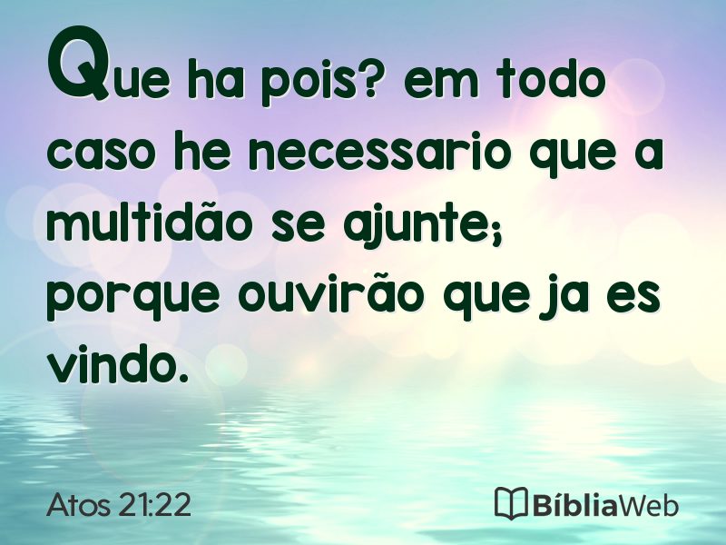 Atos 21:22 em imagem para compartilhar