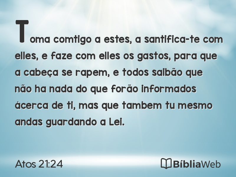 Atos 21:24 em imagem para compartilhar