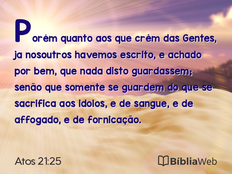 Atos 21:25 em imagem para compartilhar