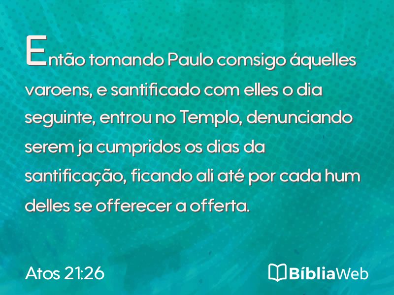 Atos 21:26 em imagem para compartilhar
