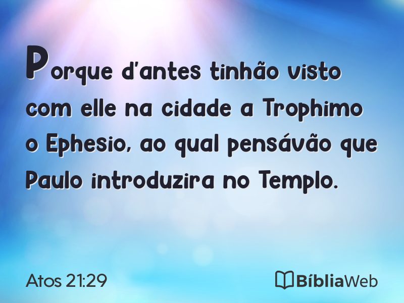 Atos 21:29 em imagem para compartilhar