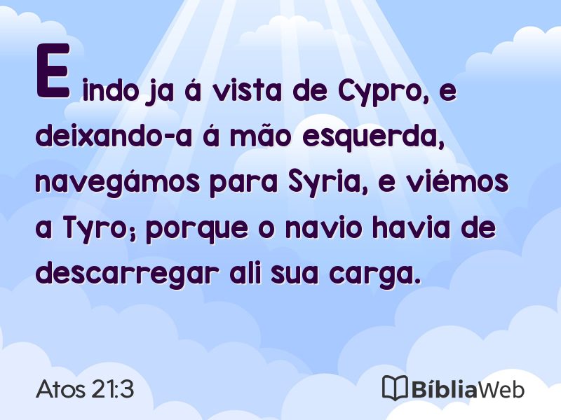 Atos 21:3 em imagem para compartilhar