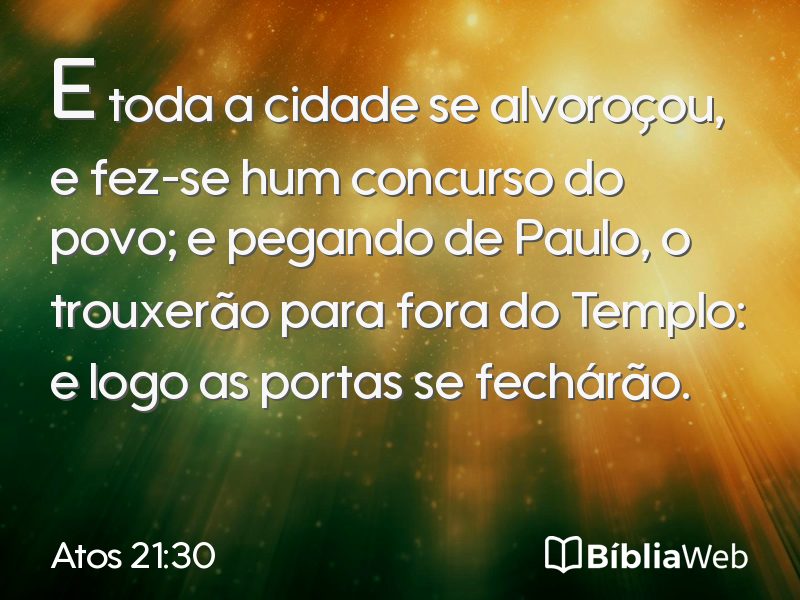 Atos 21:30 em imagem para compartilhar