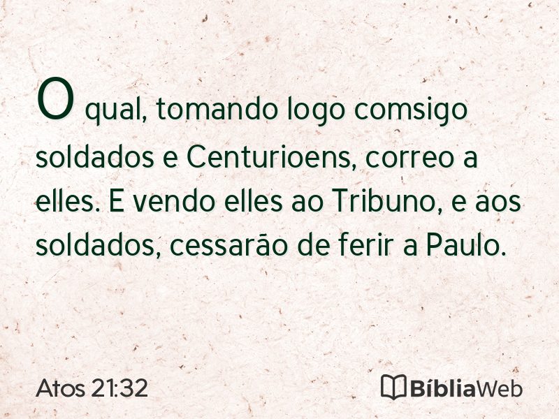 Atos 21:32 em imagem para compartilhar